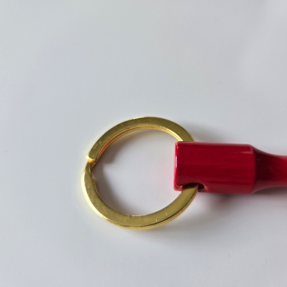 Gray Pom-Pom, Red Floral Letter “A” & Red Spike Keychains(3 Set) 🌺(2 for $10) - Picture 8 of 17